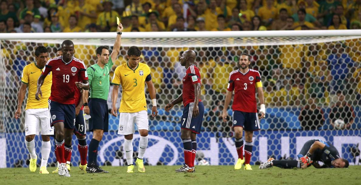 Thiago Silva ammonito: sarà squalificato. Action Images
